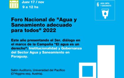 Invitan al Foro Nacional sobre Agua y Saneamiento Adecuado en Paraguay