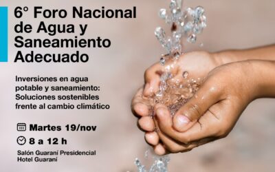 Próximo Foro Nacional de Agua y Saneamiento Adecuado será en noviembre